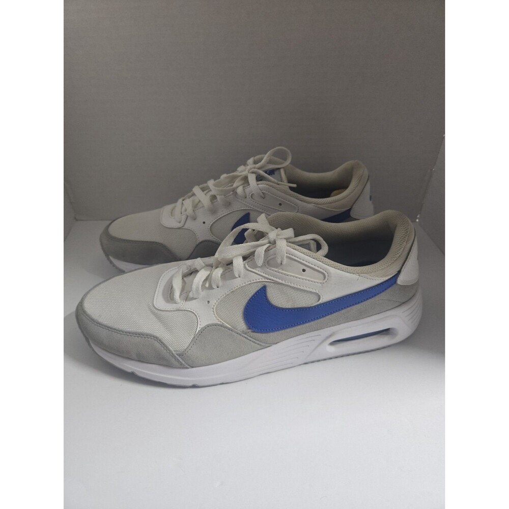 Nike Air Max SC Men’s White/Blue Mesh Low Top Lace-Up Athletic Sneakers size 14